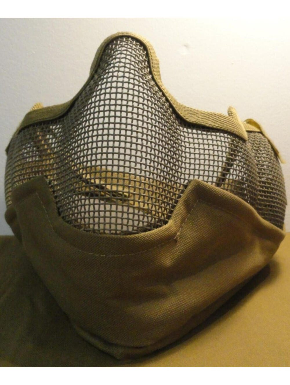 COYOTE CARBON STEEL COVER MOUTH CHIN AIRSOFT PAINTBALL PROTECTION HALF FACE MASK